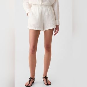 Crinkle cotton shorts